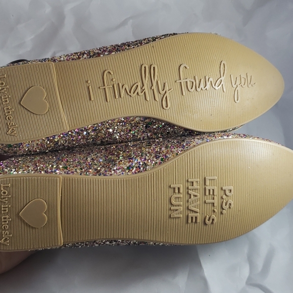 Loly in The Sky Shoes Women's Yellow & Gold Flat & Loafers Shoes Size 7.5 - Picture 3 of 5